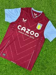 2022-23 Aston Villa football shirt made by Castore size small - player spec
