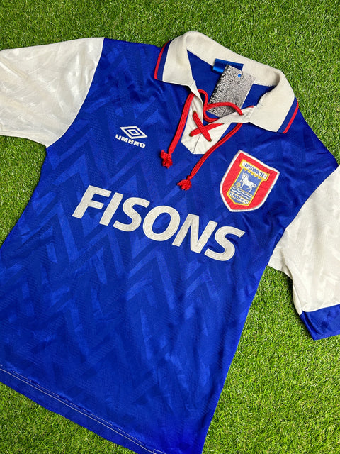 1992-94 Ipswich Town football shirt made by Umbro size small