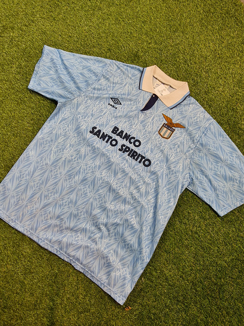 1991-92 Lazio football shirt on an astro turf background