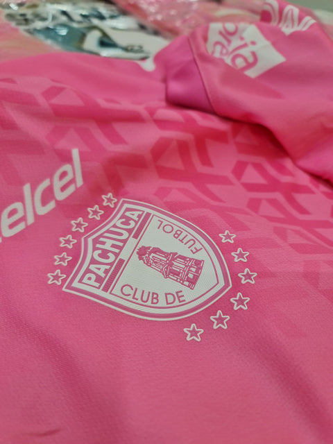 2021-22 Pachuca FC Pink Breast Cancer Awareness Jersey made by Charly