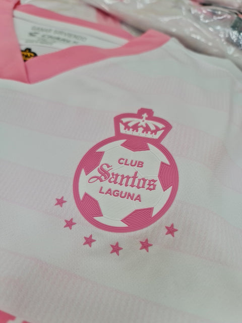 2021-22 Santos Laguna FC Pink Breast Cancer Awareness Jersey made by Charly