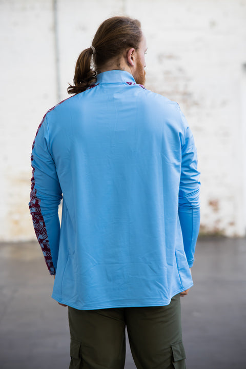 2019-20 Burnley blue 1/4 zip jacket made by Umbro